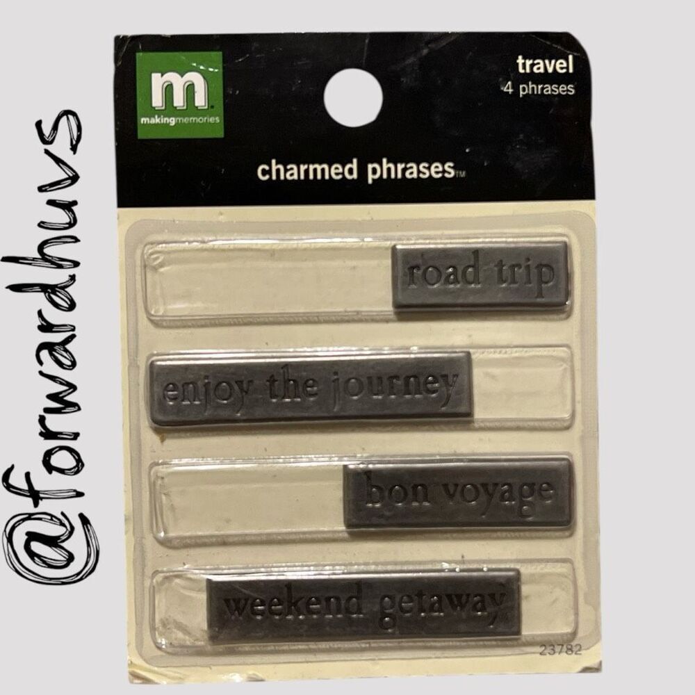 Making Memories Scrapbooking Travel Metal Charms Set